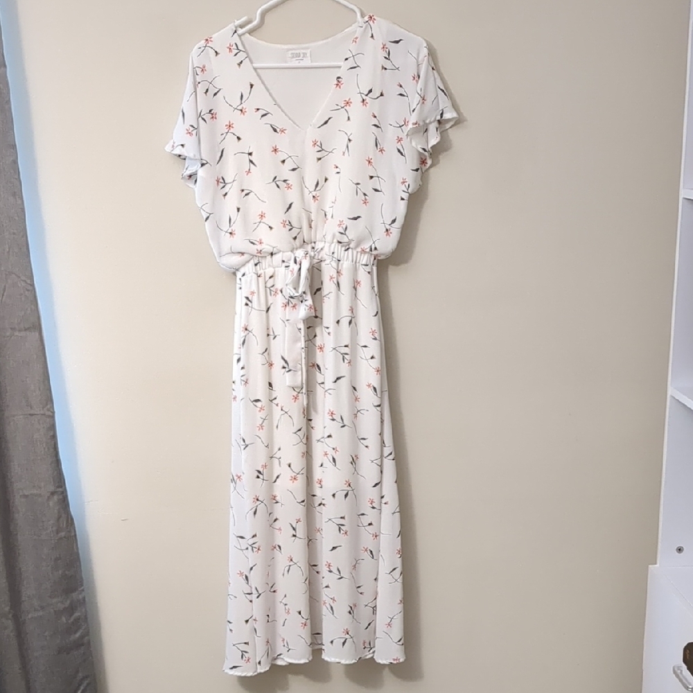 Floral White Dress